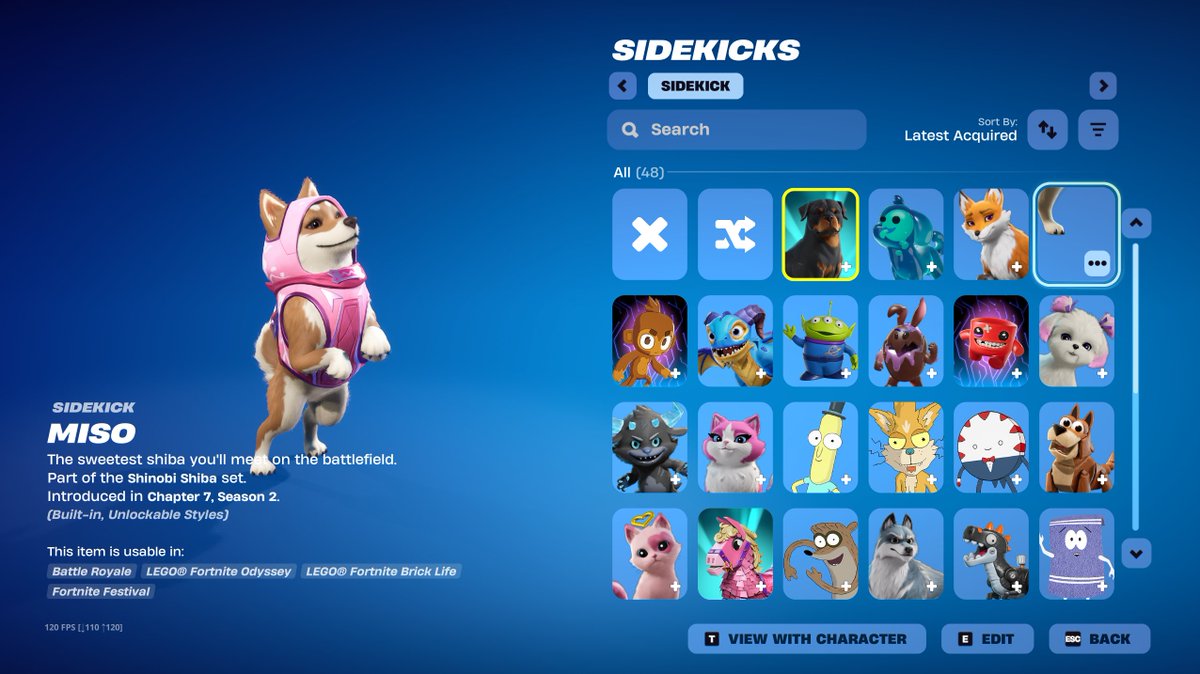 GhoztyToasty's tweet photo. @FortniteStatus The Miso Sidekick's image is just showing his leg. I'm on PC. This has been an issue since he came to the shop. Thanks! https://t.co/kc6u9kgpdv