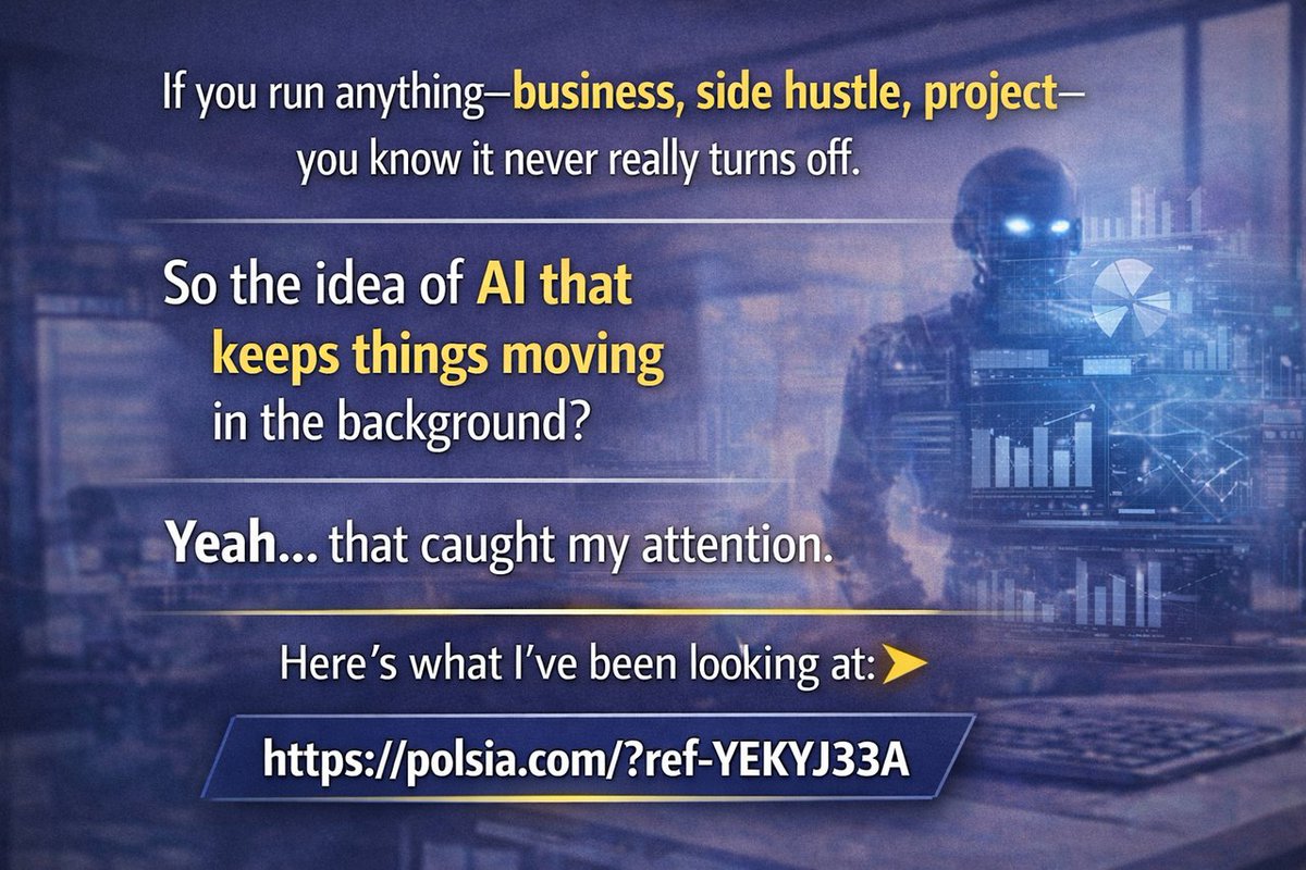 SilverCalicoLLC's tweet photo. If you run anything—business, side hustle, project—you know it never really turns off.

So the idea of AI that *keeps things moving* in the background?

Yeah… that caught my attention.

This is what I’ve been looking at:
https://t.co/pTpC4JqAyv https://t.co/alN1o0HExZ