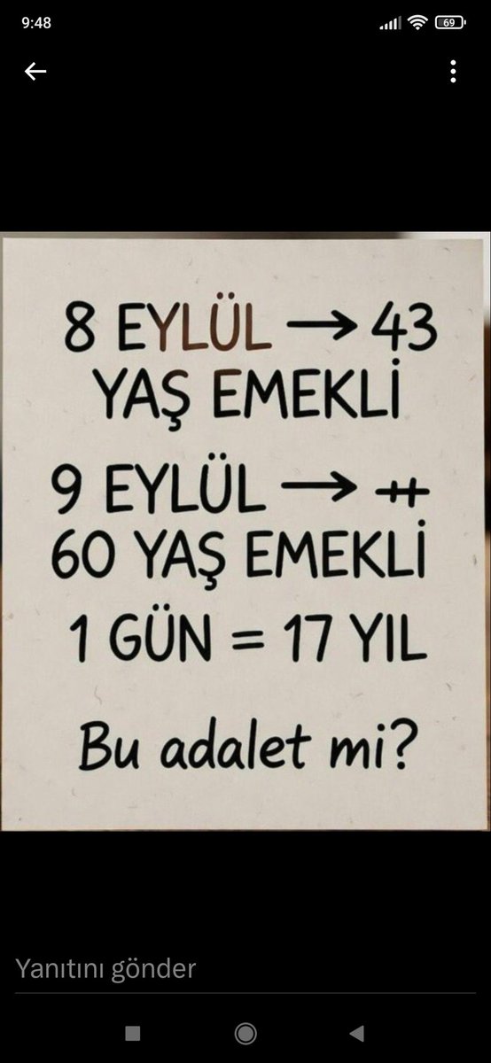 Erdal28342834's tweet photo. @halktvcomtr @eceuner12 Kademeli emeklilik bir lütuf değil, haktır
#eriyor
@eceuner12
@halktvcomtr
@EmadDernegi
#KademeyiGetirin https://t.co/TBQkKBlQiF
