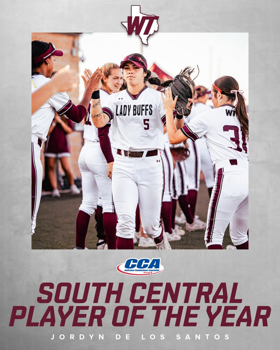 WTAMUSoftball's tweet photo. Jordyn De Los Santos Tabbed the D2CCA South Central Region Player of the Year

#BuffNation | #WESTisBEST https://t.co/nJTpvqLopD