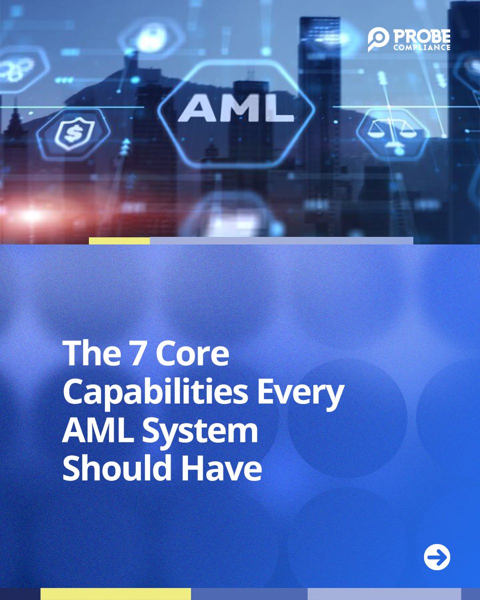 probecompliance's tweet photo. AML shouldn’t just tick boxes.

Probe was built on this long before it became the standard.

See the 7 core AML capabilities every institution needs.
https://t.co/P3FG5xreeA

#ProbeCompliance #AML #Compliance #RiskManagement #FinancialCrime #KYC https://t.co/ok3GiRoiAj