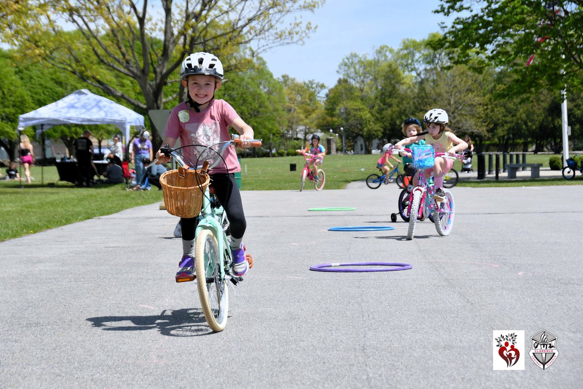 ClarenceCsd's tweet photo. What an incredible afternoon Saturday for the @Clarence_FSC's Pedal and Play Wellness Day! The event featured activities from a bike rodeo and safety checks for young riders, live music and yoga with adoptable dogs. Read more: https://t.co/GTxsFmhlQG  #ClarenceProud https://t.co/R34uIGhRoA