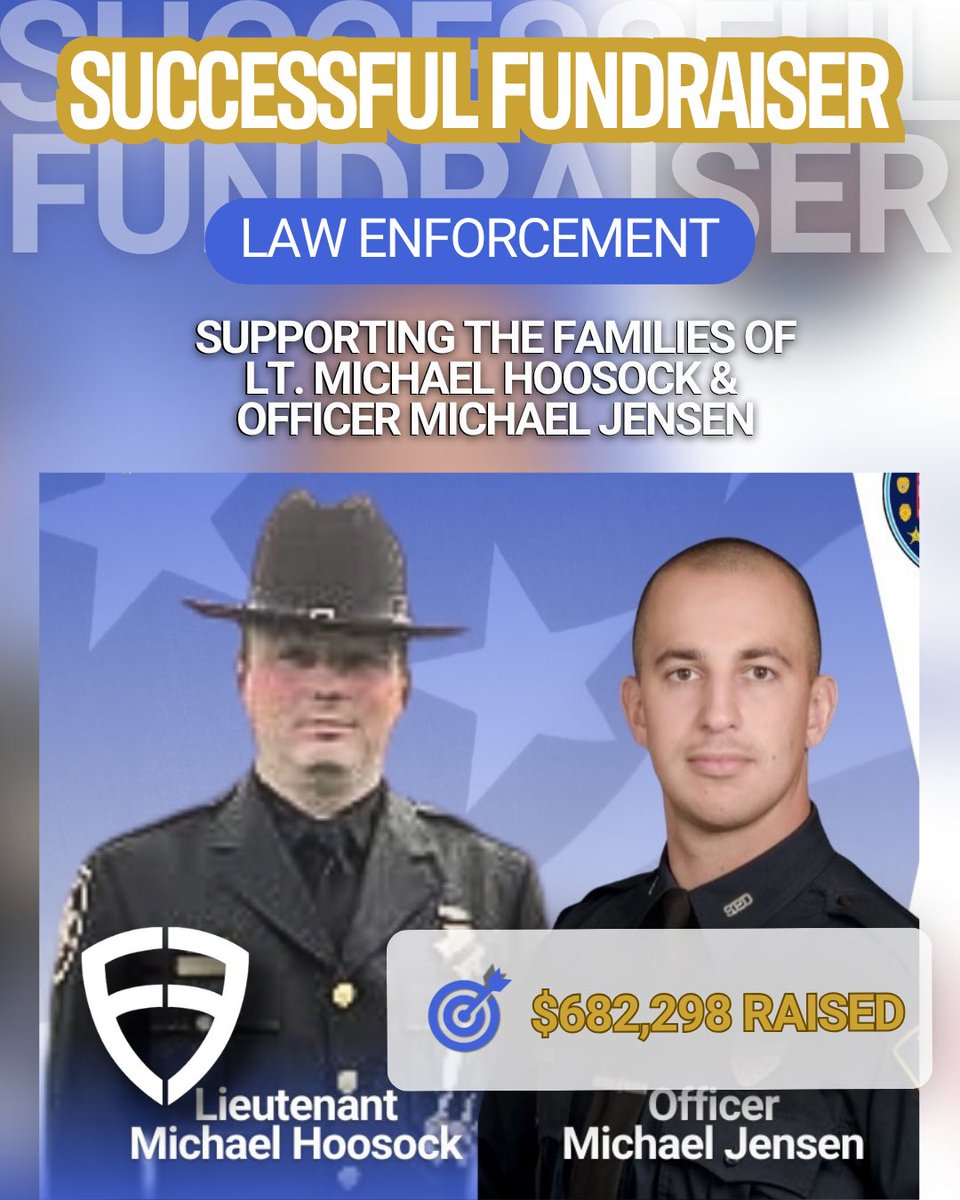 FundtheFirst's tweet photo. After Lt. Michael Hoosock of the Onondaga County Sheriff’s Office and Officer Michael Jensen of the Syracuse Police Department were killed in the line of duty while protecting their community, people from across the nation came together to support the families they left behind.

Through https://t.co/IaBbSu2fAn, this fundraiser has generated more than $682,000 from over 4,600 donations, proving that even in the darkest moments, communities stand together for those who sacrifice everything.

We are honored to provide a trusted platform where families of heroes can receive direct support when they need it most.

Start a fundraiser people can trust at  https://t.co/IaBbSu2fAn