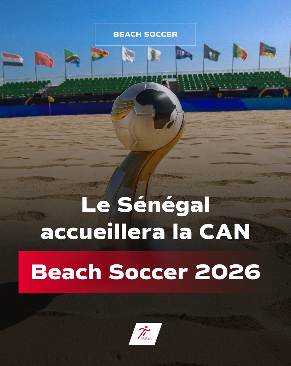 taggatsn's tweet photo. 🚨C’est officiel !
La Confédération Africaine de Football (CAF) a annoncé que le Sénégal accueillera la Coupe d’Afrique des Nations de Beach Soccer 2026

#Taggat #CAF #BeachSoccer https://t.co/fxAPtSWo28