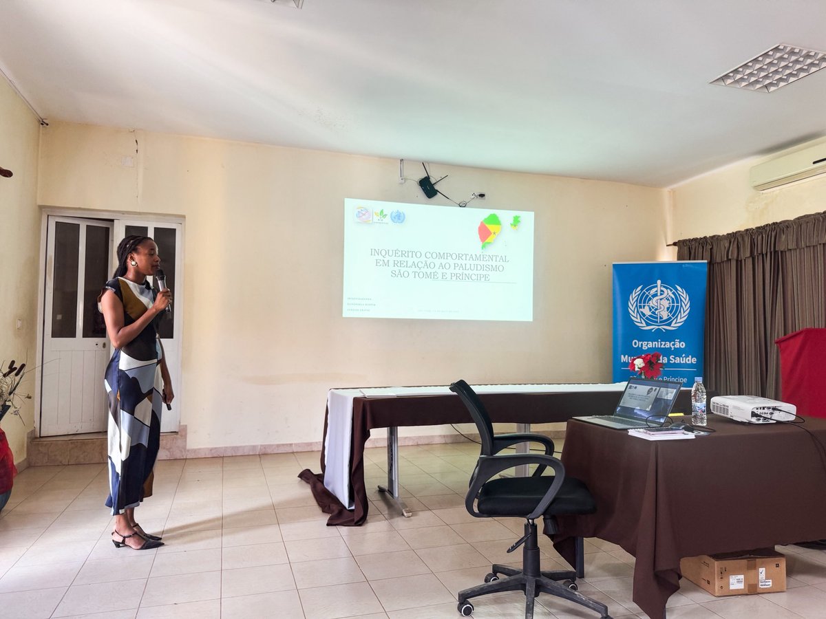 OMS_STP's tweet photo. MBS study in São Tomé and Príncipe 🇸🇹, supported by WHO and the @GlobalFund, comes as malaria cases rise, highlighting gaps in risk perception and prevention. Findings will inform stronger awareness campaigns and promote consistent use of mosquito nets to curb transmission. https://t.co/uzVsVklml0