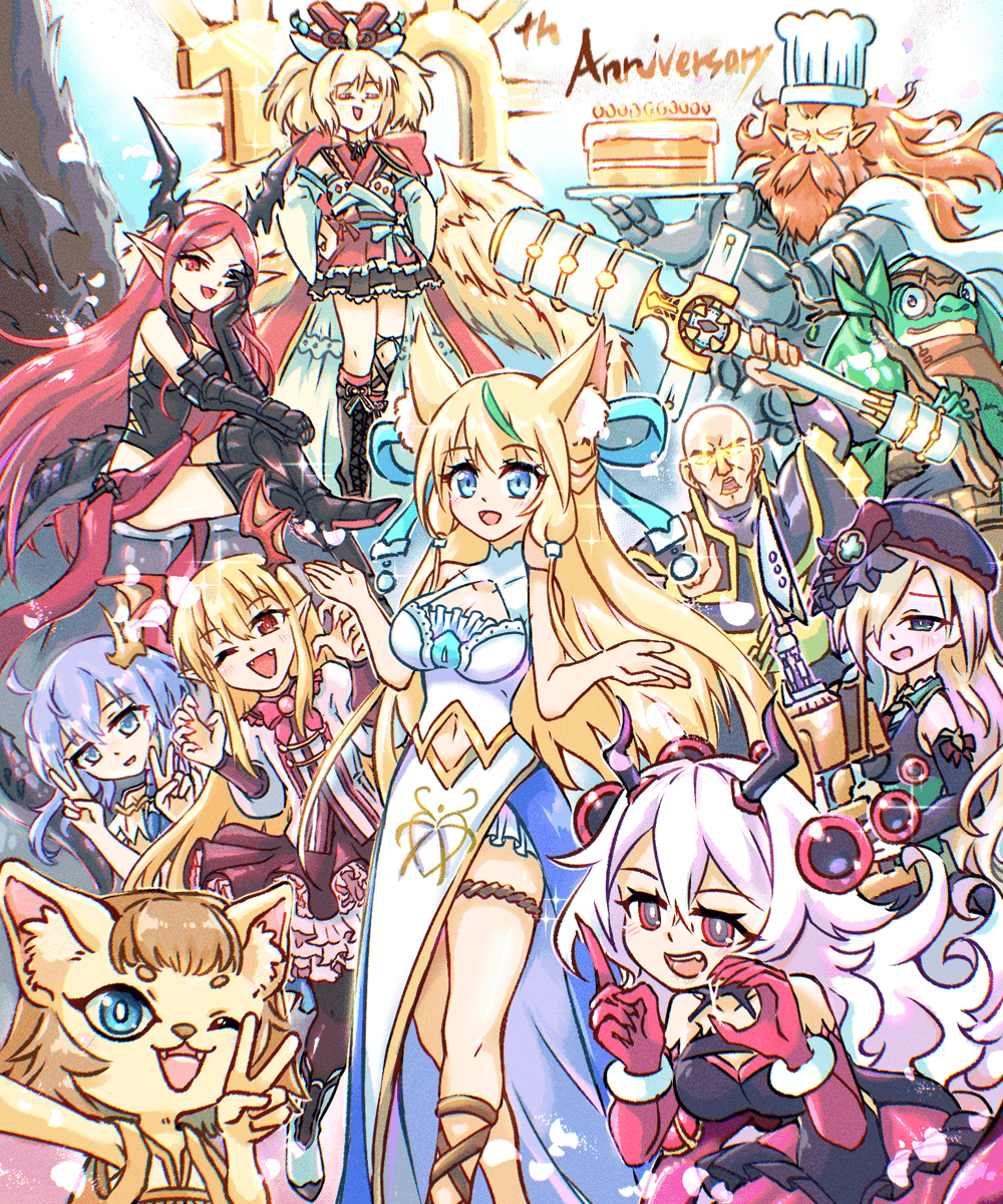 EDDyume's tweet photo. Time flies and it's the 10th Anniversary for Shadowverse.
Gotta draw my waifu Mistolina at the middle. 

#SVWBFanArtEvent 
#シャドバWBファンアート募集キャンペーン https://t.co/ylKv1DKa8x