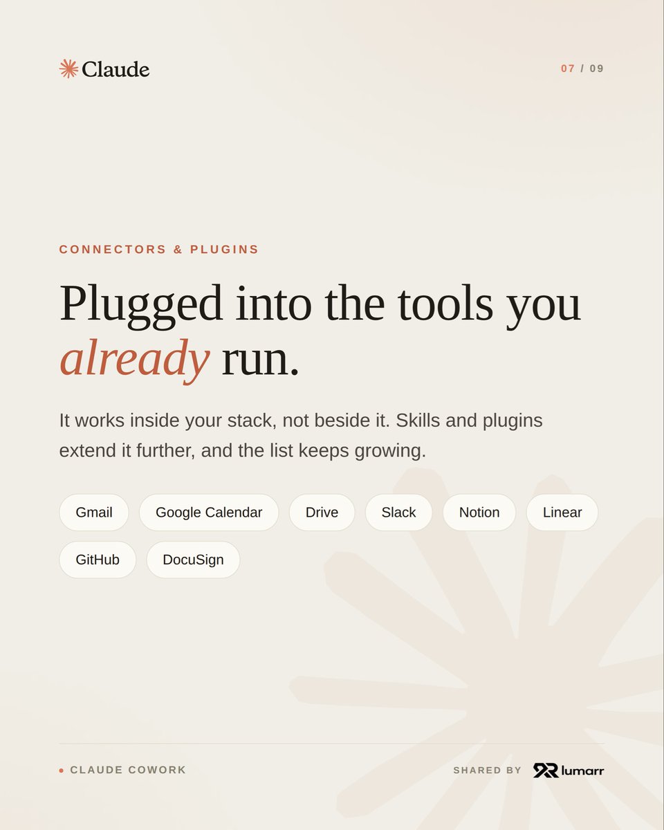 IainMCIOB's tweet photo. 🔌 Plugged into your stack

Gmail, Google Calendar, Drive, Slack, Notion, Linear, GitHub, DocuSign, and the list keeps growing. https://t.co/6HVgfvh3IN