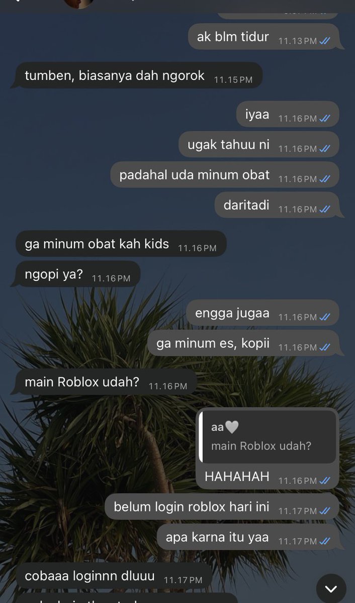cryoutbby's tweet photo. GAKUATTT, ada orang susah tidur disuru login roblox dulu😭😭 https://t.co/sNUTpoAyNq