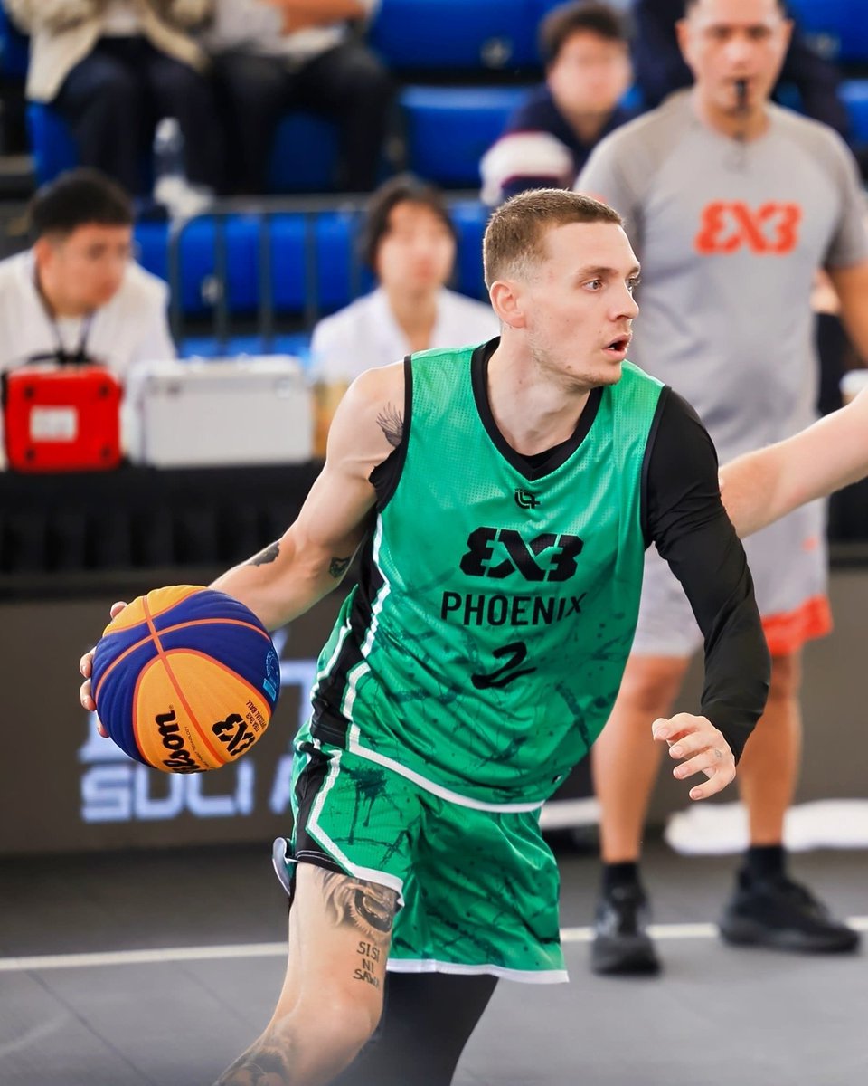 usab3x3's tweet photo. ⭐️ @kylejguy shot 50% from the floor &amp; led 🌵 Phoenix in scoring with 33 pts at #3x3CHXian! https://t.co/mI4H4MvQUl