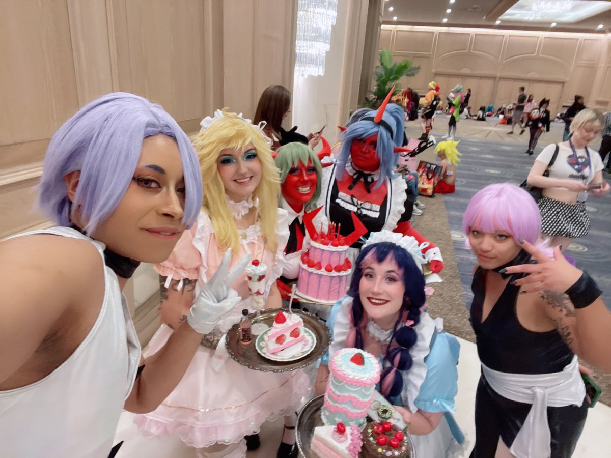 nailbats's tweet photo. Had SO MUCH FUN with cosplaying the Poly bros and Ramiel at #acen !! Also SOOO amazing we got to meet Corey!!!!!! #PASWG #cosplay https://t.co/D9w6lOUlRW