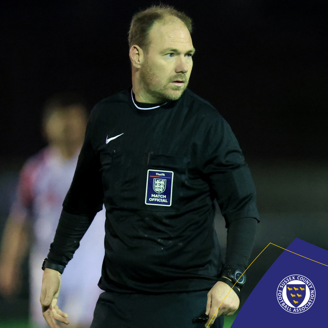SussexCountyFA's tweet photo. 👏 Congratulations to Sussex match officials Hassan Rajwani, Wayne Pocock and John‑Patrick Kane on their appointments to the Under‑18 Premier League National Final at Stamford Bridge this Friday!

#SussexFootball⚽ https://t.co/IuiVO8GrlK