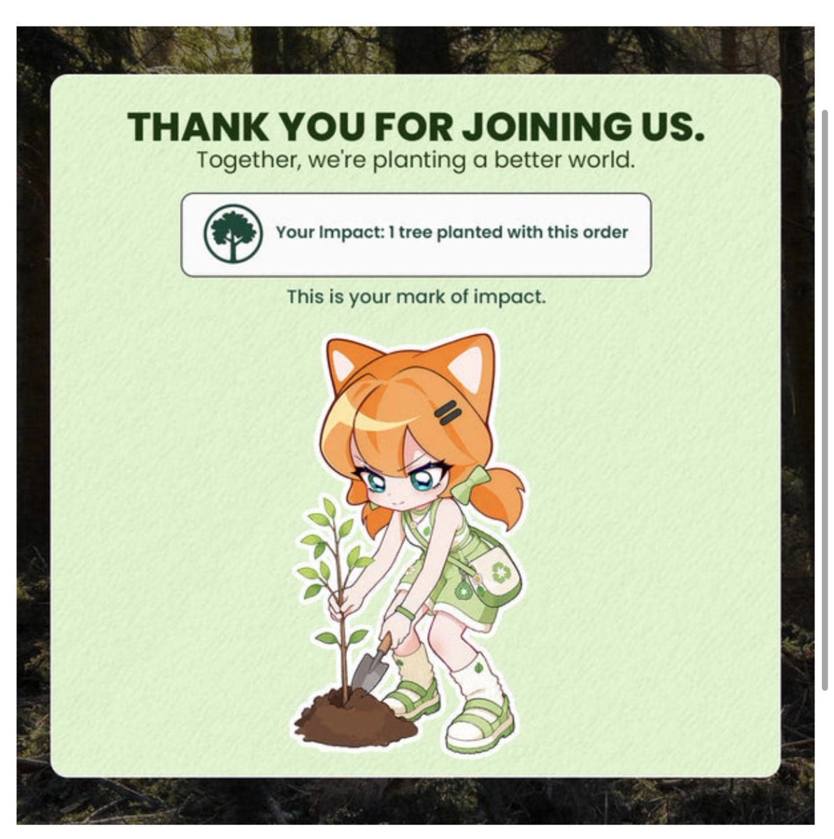 PrinceJupiter's tweet photo. @VograceCharms #VograceGreenImpact Can’t wait for my custom daki! And a tree planted also! Win/Win! https://t.co/ZDTXsiqUI2