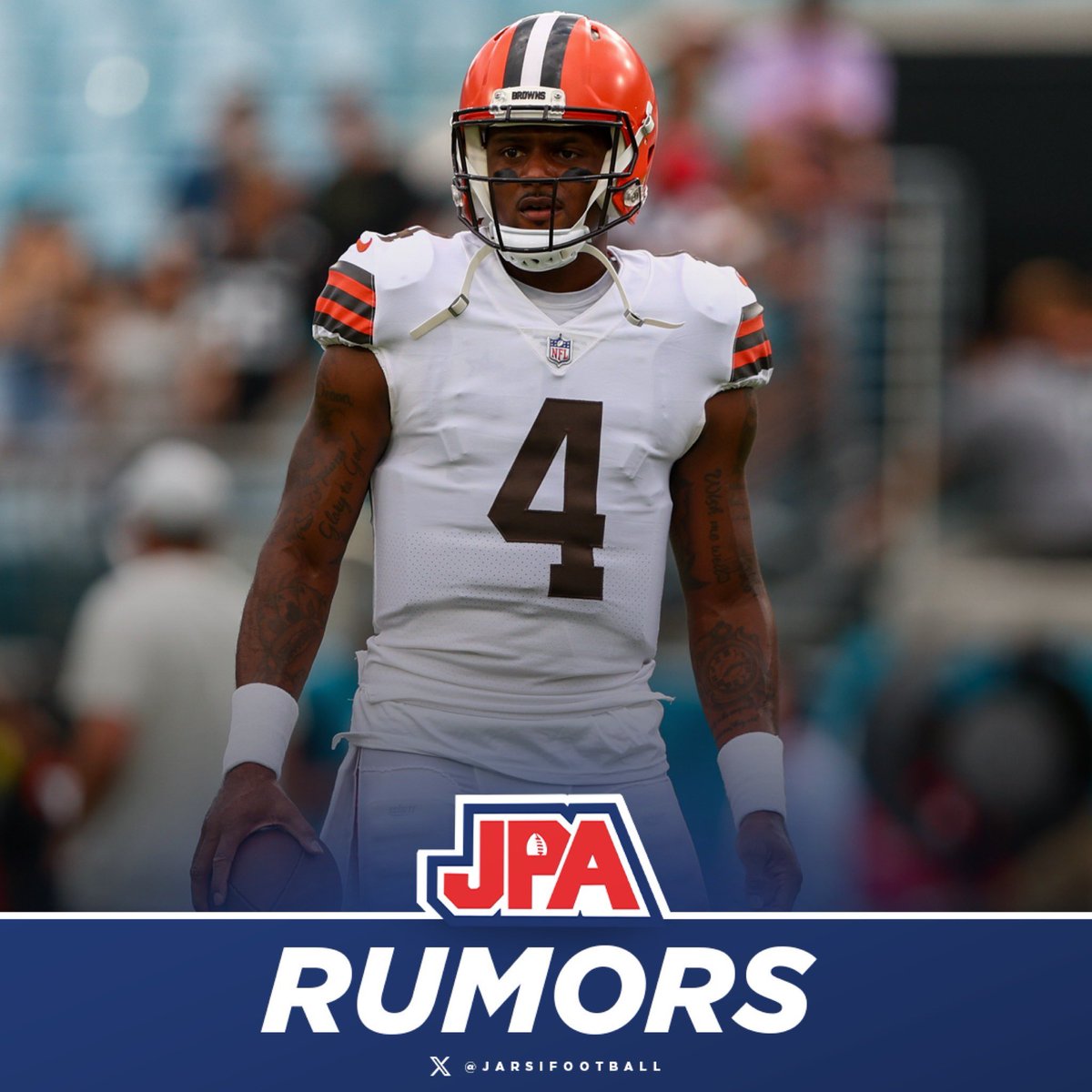 jasrifootball's tweet photo. 𝗥𝗨𝗠𝗢𝗥𝗦: Browns QB Deshaun Watson has reportedly been “hitting it off” with HC Todd Monken as OTAs approach, per @jfowlerespn https://t.co/xW791E7Q19