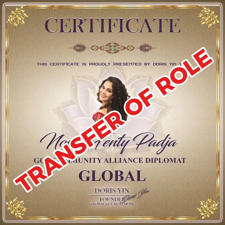 lurima_pi's tweet photo. CERTIFICATE OF APPOINTMENT

The Global GCV Core Team hereby formally appoints:

MS. NONCE FENTY PADJA
INSPECTOR

This Certificate serves as formal notice of the appointment of Ms. Nonce Fenty Padja as Inspector within the Global GCV organizational structure, marking her transition from the role of Community Alliance Diplomat to her current appointment as Inspector.

This appointment is conferred in recognition of her outstanding leadership and dedication to the mission of the Global GCV Movement.

As Inspector, the appointee is entrusted with the responsibility to serve with honor, professionalism, and diligence, and to contribute to the strengthening of accountability, coordination, and the continued advancement of the standards and values of the Global GCV ecosystem.

APPOINTMENT DETAILS
Certificate No.: I05112026I
Effective Date: May 18, 2026

AUTHORIZED BY:

DORIS YIN
Founder, Global GCV Movement

LUMARI
Chairperson and Executive Director

@PiCoreTeam @PurpleLotusGCV @jojo102102 @mousaviradmajid @JasonWong_Pi @daoviet1983 @Nguyet888888 @Phuocdientyphu @gfc199 @Ruengaroon2481 @SiourySamer @ArtSolival @LIENCHE0307 @Sujay_gcv @PrachanVsv @Lowcupking @baikoketsi12279 @BrijeshMaloo @rameshb_shetty @ATinnn98466 @Jintaekjun @KAMALBELHAJ2 @moalusi_l @FongangGid20896 @arlandvaldez @BikashChan63503 @RAJKUMA65328491