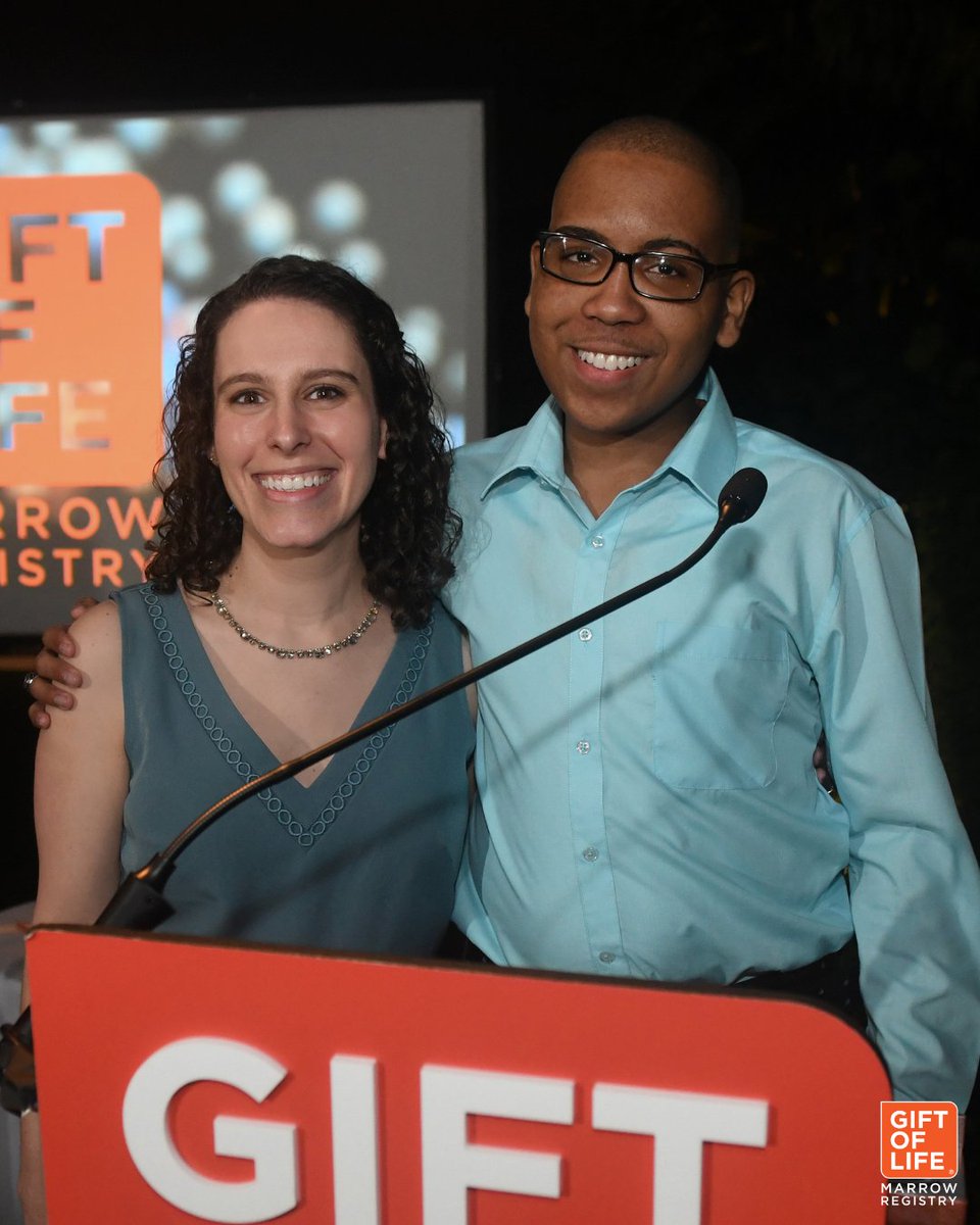 GiftofLife's tweet photo. An unforgettable first meeting: Becky’s decision to join the registry gave Nelson—a #SickleCell warrior—a second chance at life. You could be someone’s hero, too. Join the registry at https://t.co/36DgisPoV8 #CureBloodCancer #LifeSavingDonor #MarrowTransplant https://t.co/yYFwvl2iKI
