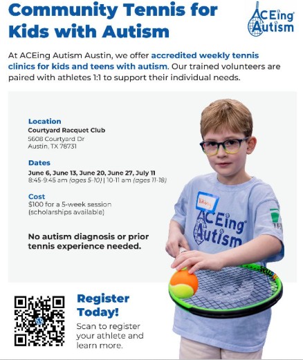 CTACHQ's tweet photo. ACEing Autism is offering a 3-Week tennis session for kids with autism starting June 6th!  To register, contact:  https://t.co/KbFgww8fyv
#TennisForAutism #AceingAutism #AutismSupport https://t.co/Vj6lA0Bh5M
