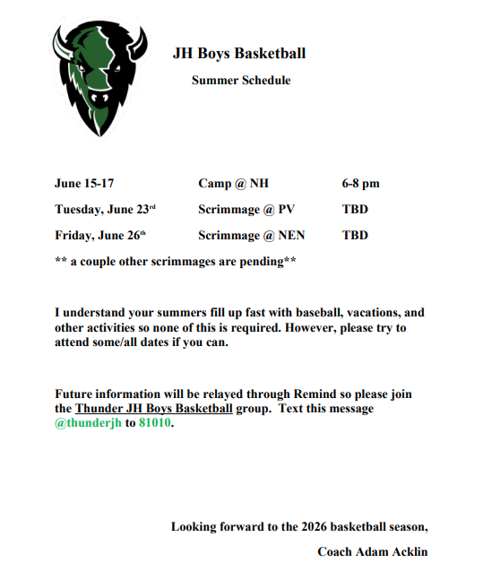 WNRockets's tweet photo. Summer information for JH Boys Basketball can be found below!🏀 https://t.co/uR9UHQE3gW