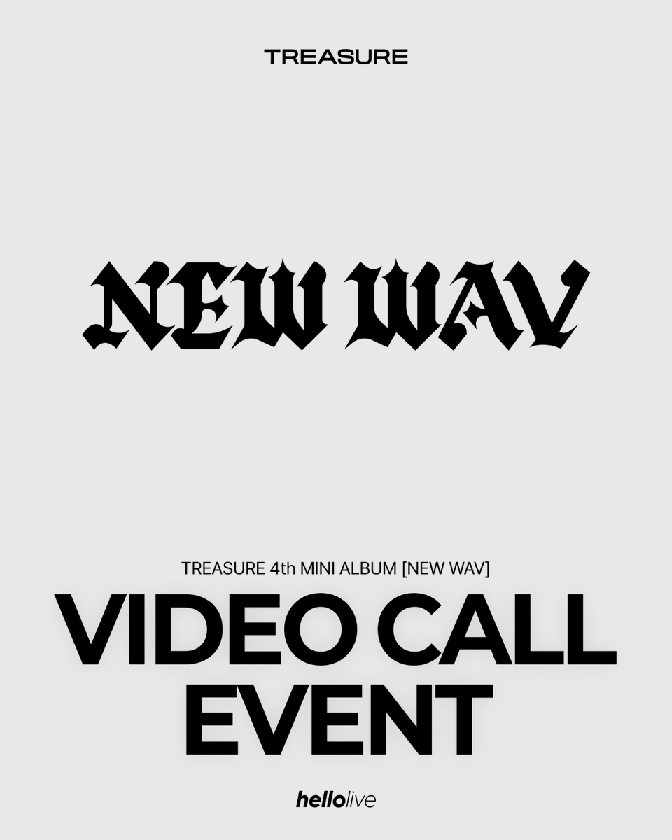 hellolivetv's tweet photo. #hellolive_NEW
TREASURE 4th MINI ALBUM [NEW WAV] 발매기념
🖤VIDEO CALL EVENT🖤

🔔 이벤트 일시 : 6월 11일 (목) 22:00 (KST)
🔗 https://t.co/ZO7NLuAUzK

🔎 응모자 특전
헬로라이브 독점 셀피 포토카드 증정

#TREASURE #트레저 https://t.co/6QrKe78lOZ