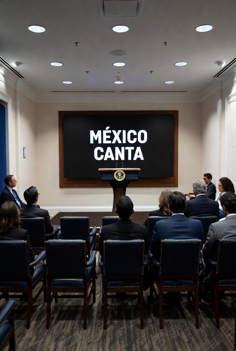 Garcimonero's tweet photo. Trump le copiará a Claudia y hará un programa llamado : “México Canta” con todos los políticos narcos que está capturando. https://t.co/4wNDnM1vid