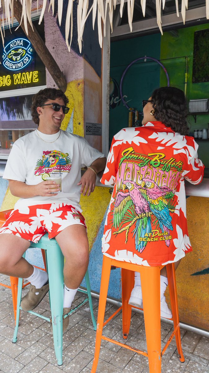 house_drift's tweet photo. Cheeseburgers, cold drinks, and a little salt in the air. The Duvin x Jimmy Buffett Margaritaville Collection has officially washed ashore at Drift House. Available now🍹🌴 https://t.co/XeVmG7HlpH