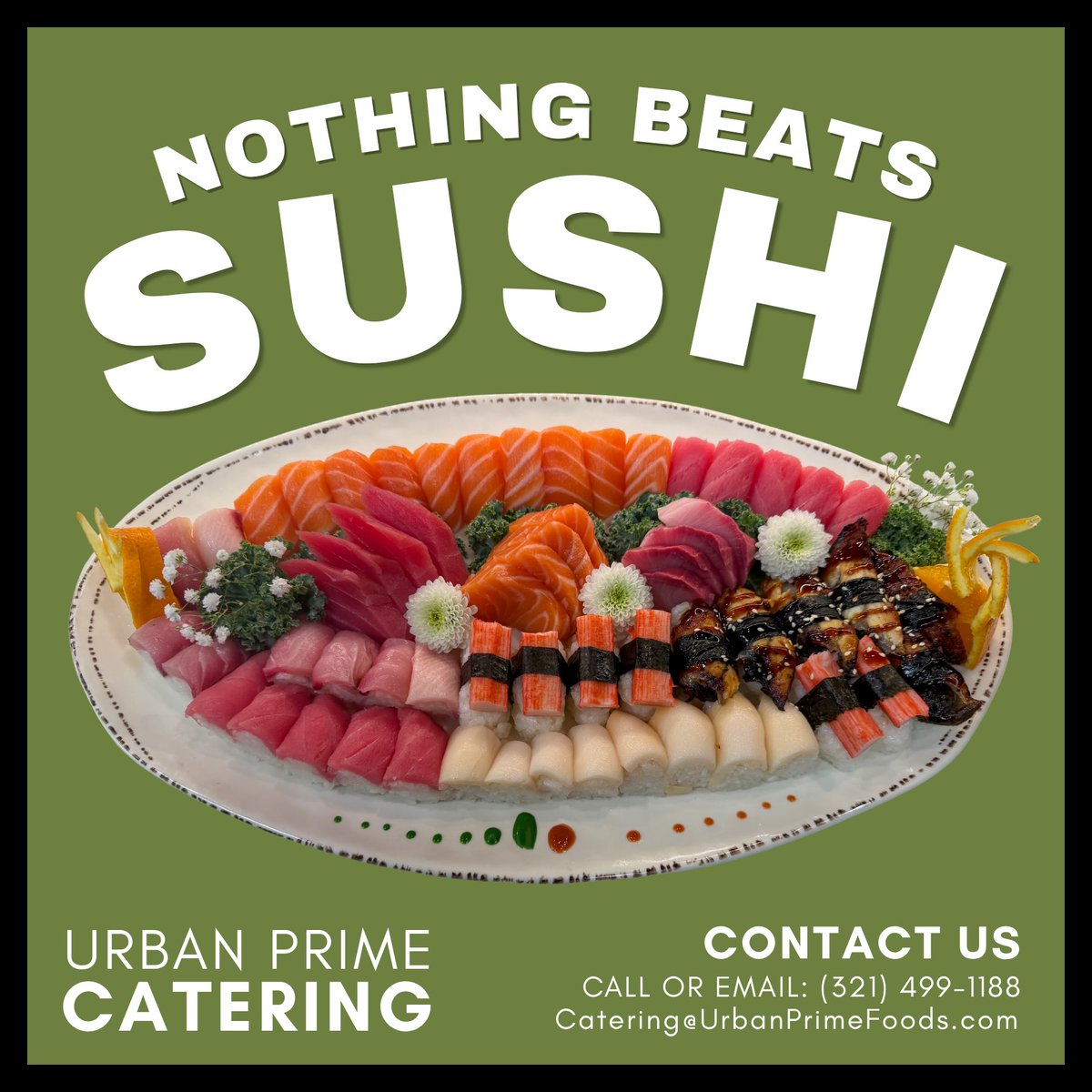 ChefErcanEkinci's tweet photo. Make Your Next Event Unforgettable
Bring the PRIME SUSHI
Experience to your next gathering with Urban Prime Sushi Catering — beautifully handcrafted. #vierafl #suntree #spacecoast #merrittisland #brevardcounty #palmbay #indianharbourbeach #melbourne #satelitebeach https://t.co/o8gEMOzGDo