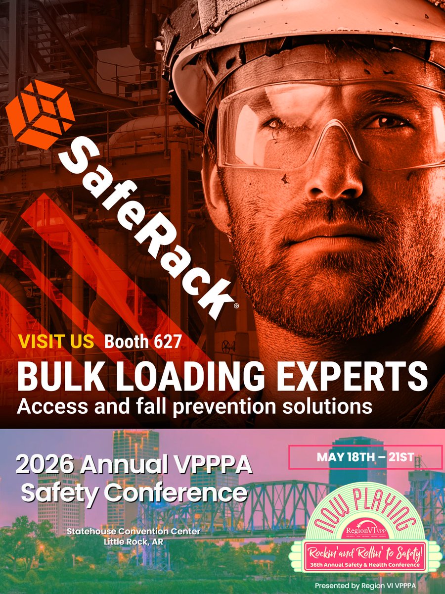Safe_Rack's tweet photo. SafeRack is at VPPPA 2026 in Little Rock. Find us on the floor and let's talk safety. 

#SafeRack #VPPPA2026 #WorkplaceSafety https://t.co/qxSbnZvRQW