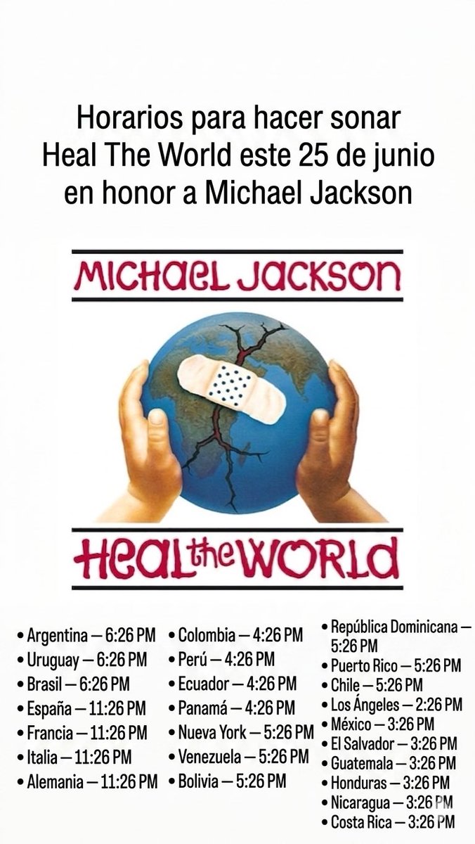 LulaMargarett's tweet photo. GLOBAL Michael Jackson HEAL THE WORLD Challenge ✨
.
Únete y comparte. ¡Sanemos el mundo juntos! 🌍💙
#HealTheWorldChallenge #MichaelJackson #MJFan #GlobalUnity https://t.co/1zeredcMpG