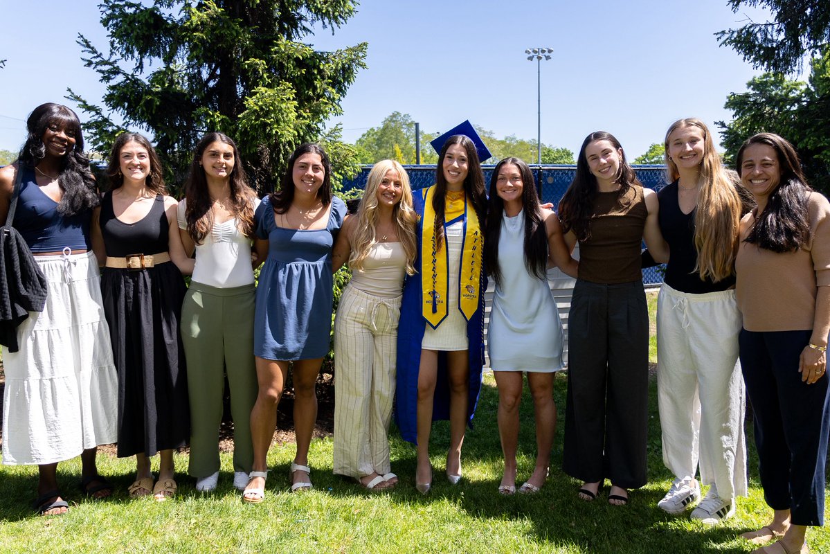 HofstraVB's tweet photo. From every practice to big wins and unforgettable moments together, this group helped shape Hofstra Volleyball. Congratulations to our graduates and thank you for everything you gave to the program!

 💙💛🎓 

#PrideOfLI https://t.co/x8vqtlXVz8