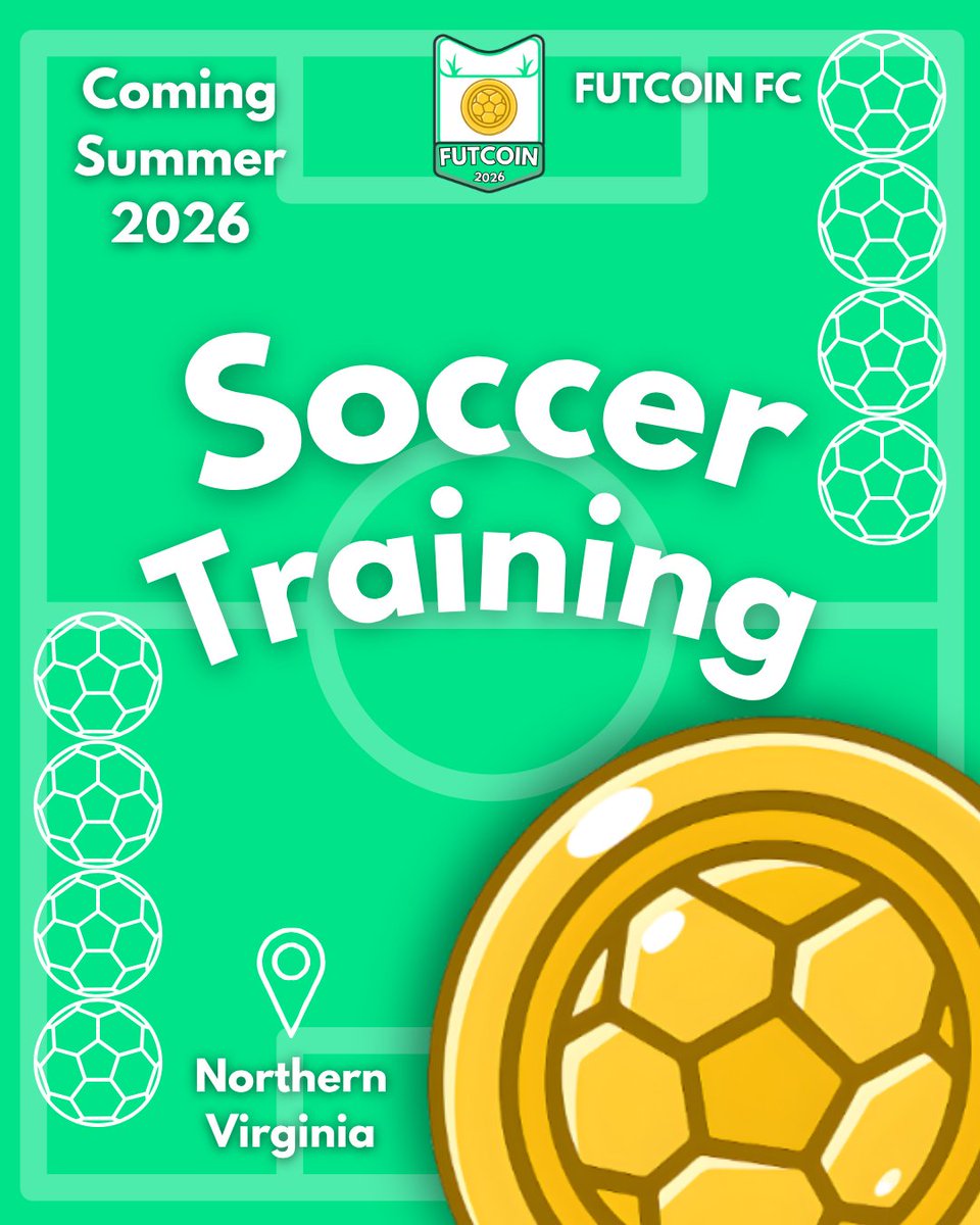 Futcoindotfun's tweet photo. Futcoin FC training will begin this summer 2026.

Fill out interest form following the link below.

https://t.co/rfaq22x6t8 https://t.co/fArqw8Sclx