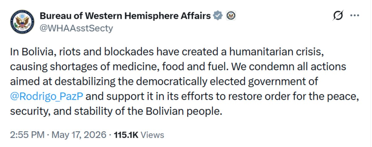 jderpic's tweet photo. Suddenly, int'l support networks have reactivated *before* serious conflict on the streets has even started in #LaPaz #Bolivia. "Any demand for a president to resign is a 'coup' " a highly involved foreign lawyer once told alteños (of all people!) about 2019. Maybe he was right? https://t.co/RN8Suay50Q