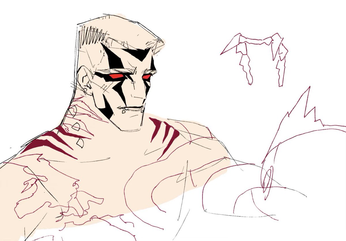 3y7fe3fg's tweet photo. …其实尝试过很多版本的人类形态，最后还是向一般人的比例屈服了…如果要合着tfa的设计，那lockdown大概就像tfp的silas
#tfa #TransformersAnimated #Transformers #tfalockdown #humanformers https://t.co/mzpujCbAQL