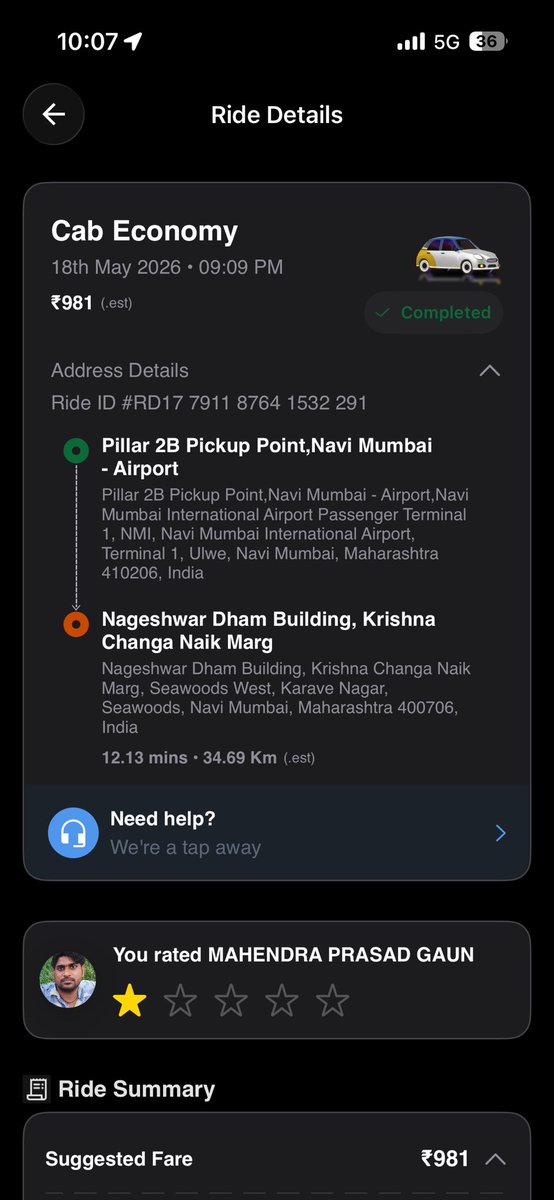 vinu1208's tweet photo. @rapidobikeapp Driver has done fraud with me dropping at an incorrect location stating that the ride ended here and took the entire ride amount #rapidofraud https://t.co/hqDB1un2bR