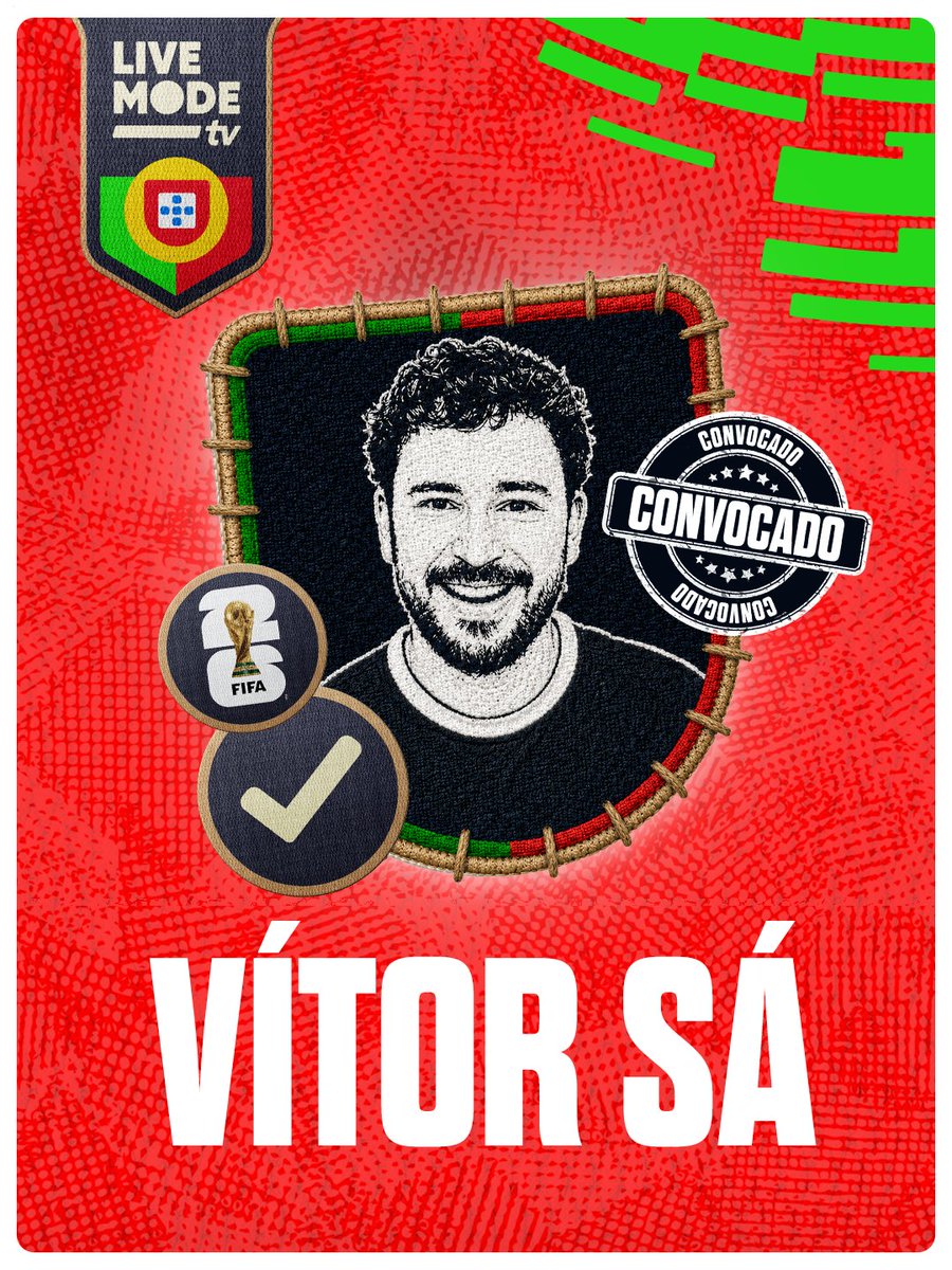 LiveModeTV_PT's tweet photo. 🇵🇹 @savitorsa É MAIS UM DOS NOMES CONVOCADOS PARA DAR VOZ AO MUNDIAL 2026. 🌍🎙️

SE O JOGO FOR MAU, AO MENOS AS PIADAS ESTÃO GARANTIDAS. 😭🔥

É A NOSSA VEZ. 🇵🇹

#MadeInLMTVPT #Mundial2026 https://t.co/vYNz7Fp0vU