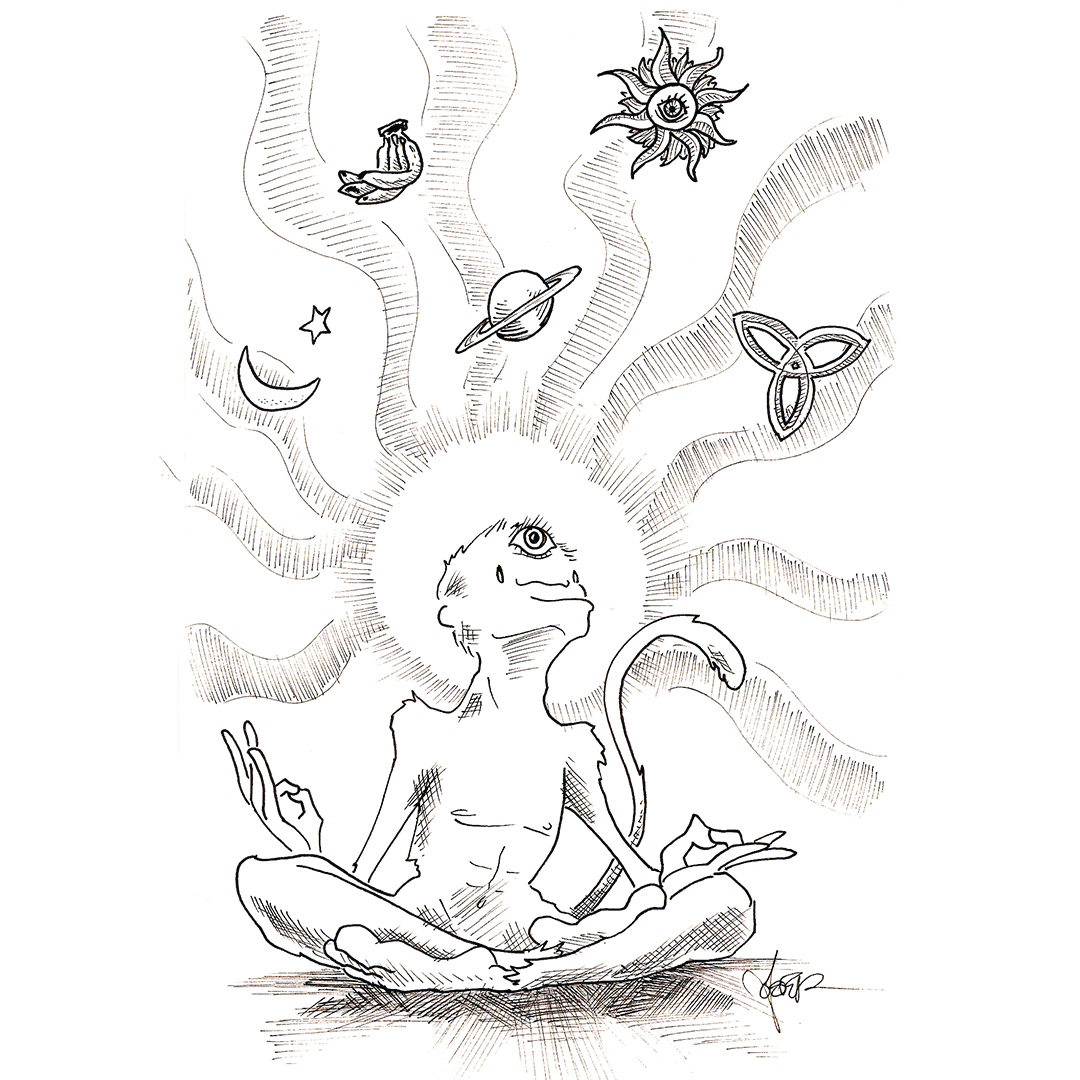 cosmicmonkey's tweet photo. Welcome to Cosmic Monkey Mondays, where we showcase an artist’s vision of our Cosmic Monkey mascot! Come back every Monday for who's next. This week we have Brian Oaster with a very special #comics treat. https://t.co/XoE1UJkGNb