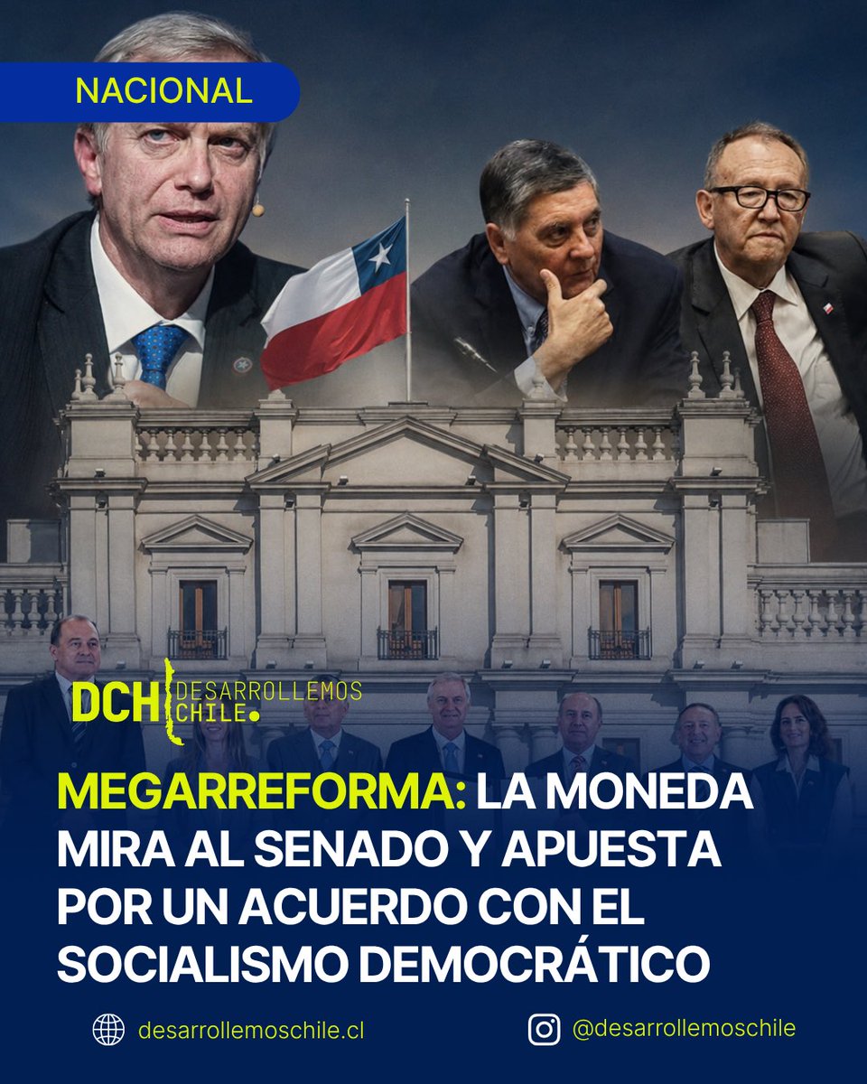 desachile's tweet photo. La Moneda comenzó a mirar al Senado para asegurar la aprobación de la Ley de Reconstrucción Nacional y ya explora acuerdos con sectores del llamado Socialismo Democrático. https://t.co/ml5vkK3gZ4
