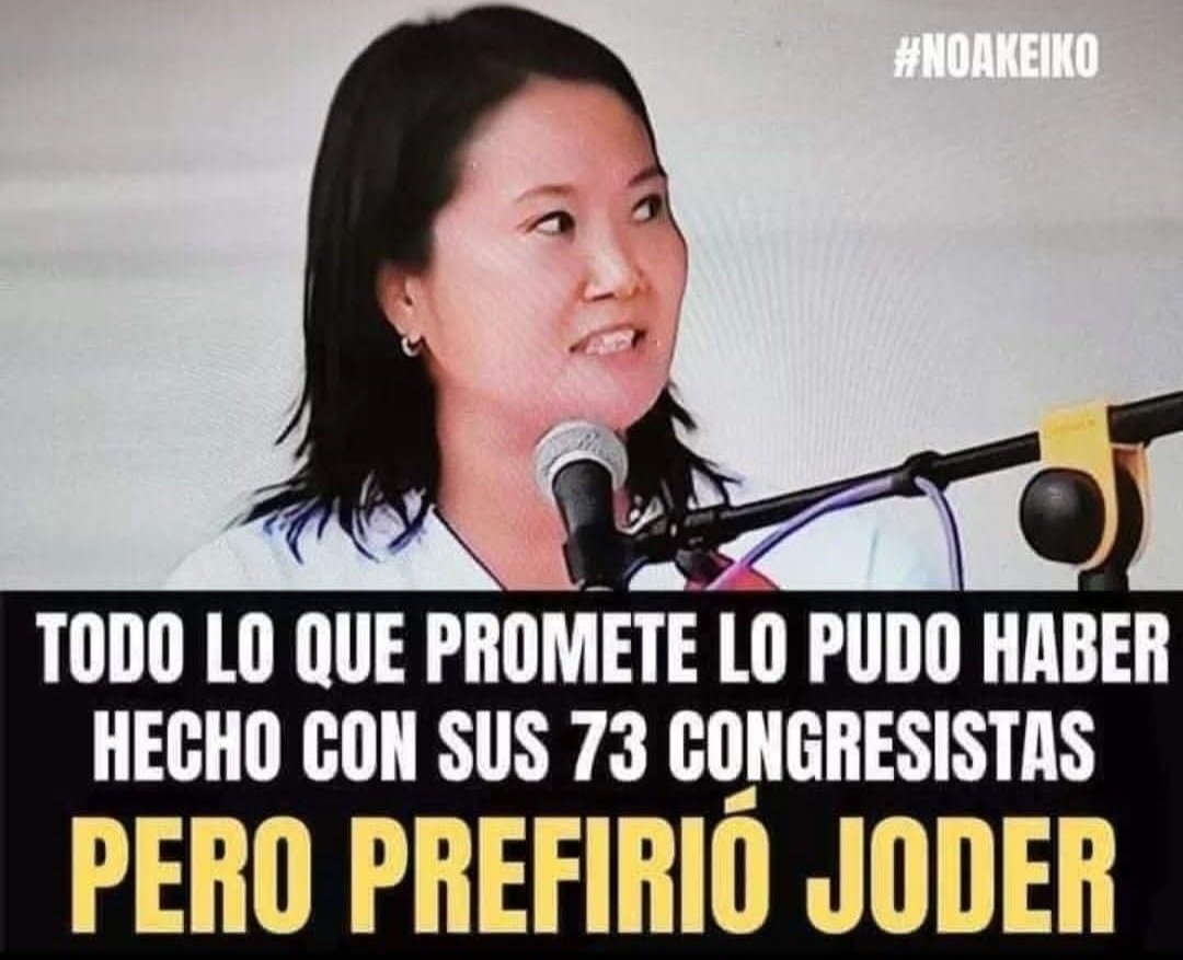 RoyAlta_Peru's tweet photo. Y quiere serguir Jodiendo al Perú. 
el 7 de Junio NO se vota por La Corrupta Keiko Fujimori. Ya Saben 

#PorKeikoNo! https://t.co/96eAWaeNlN