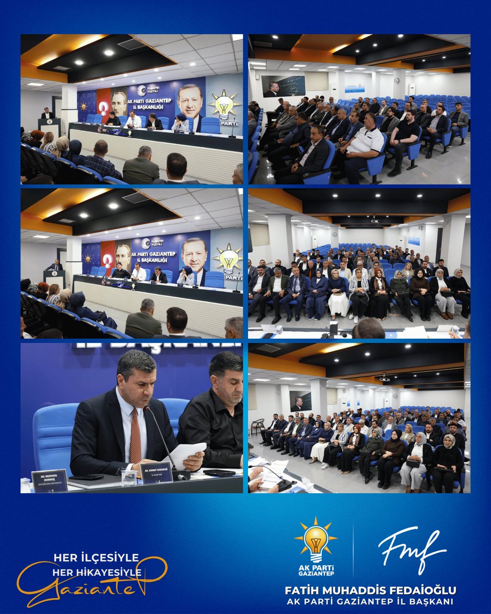 AKPartiG_Antep's tweet photo. İl Başkanımız Sayın Fatih Muhaddis Fedaioğlu ve İl Kadın Kolları Başkanımız Sayın Dilan Ensari Şahin'in katılımlarıyla İl Yönetim Kurulu Toplantımızı gerçekleştirdik.

Toplantımızda teşkilat çalışmalarımızı değerlendirerek önümüzdeki dönem yol haritamızı istişare ettik. Birlik, beraberlik ve güçlü teşkilat anlayışıyla Gaziantep için durmadan, yorulmadan çalışmaya devam ediyoruz. 🇹🇷

@abuyukgumus 
@fmfedaioglu  
@avdilanensari  
@Akparti