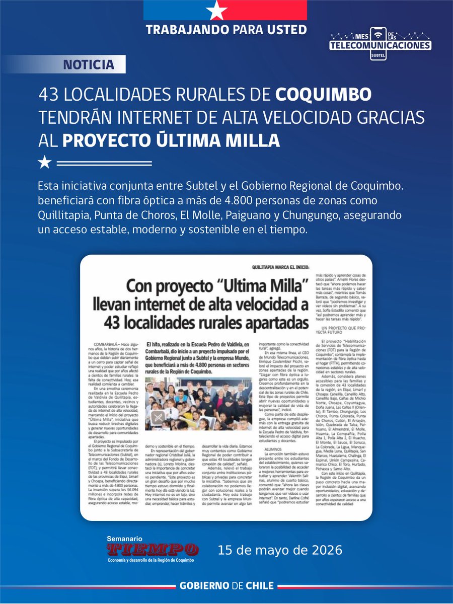 Subsecretaría de Telecomunicaciones tweet media