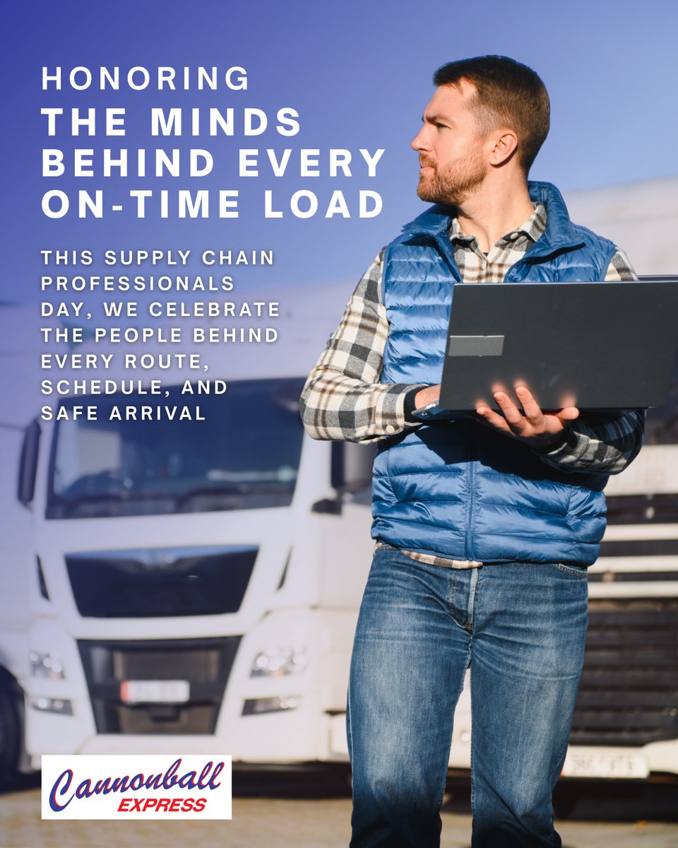 CannonballTrans's tweet photo. The modern supply chain is complex. From capacity shifts to tight windows, you need a partner engineered for reliability. 🧩✨

This #SupplyChainProfessionalsDay, we celebrate the minds on our team who solve these puzzles. 

See our complete solutions: https://t.co/Zb5zakdMfj https://t.co/RUswvW3ujT