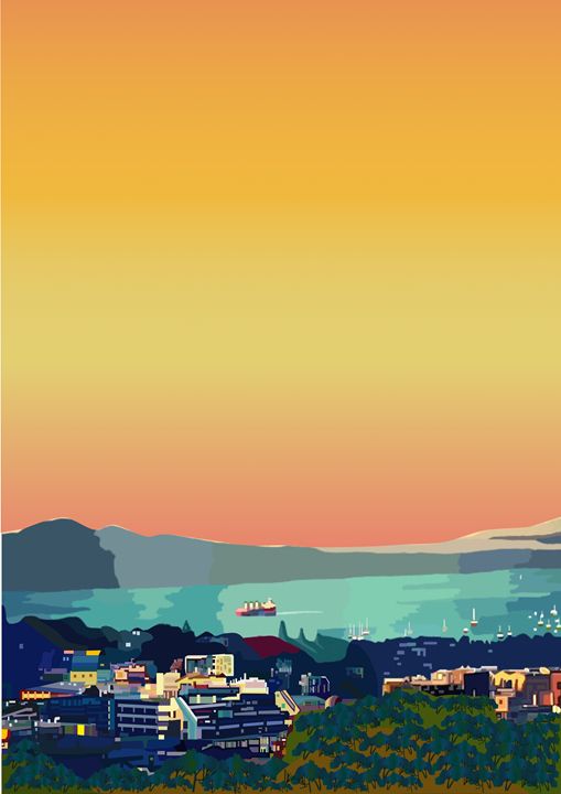 sapasule's tweet photo. Art of the Day! "Auckland Harbour". Buy at: https://t.co/F3Xt5thDI2 https://t.co/wZAxvxgLqX