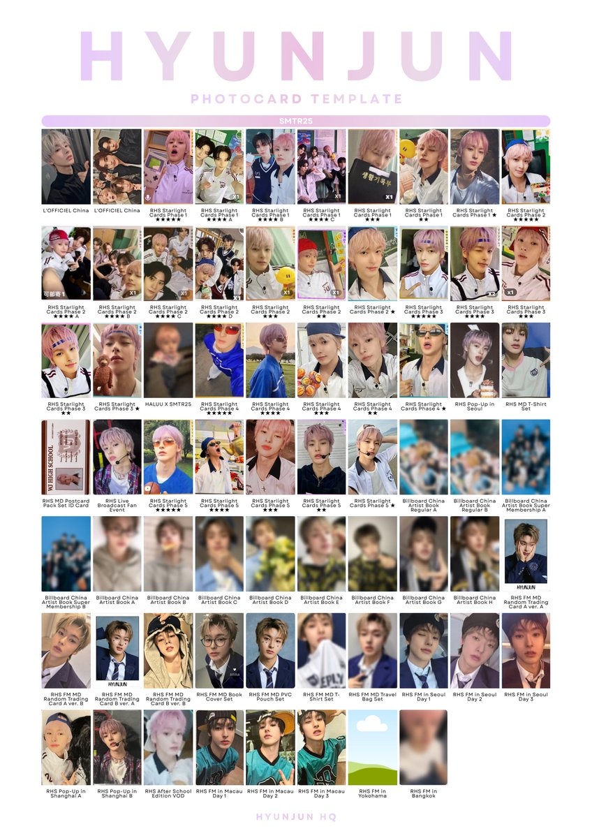 HYUNJUN PHOTOCARD TEMPLATE (SMTR25 ERA) #HYUNJUN #현준 #SMTR25 #SMTOWN