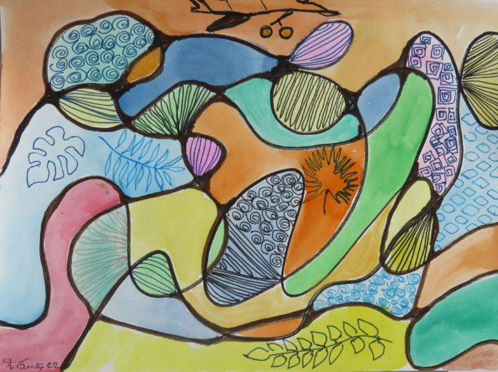 prinette's tweet photo. Art of the Day! "graphique art , feuilles , cercles". Buy at: https://t.co/CPKNTvmmoU https://t.co/K0PvWOlkmx