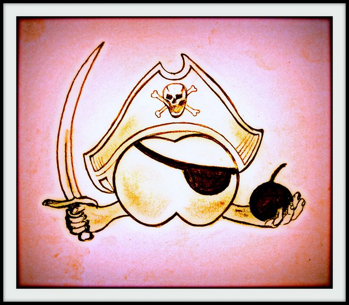 syorg's tweet photo. Art of the Day! "Apple pirate". Buy at: https://t.co/C9xv2vF1Bu https://t.co/Swdtw67or7