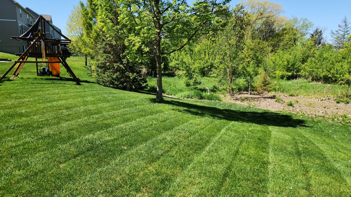 EminenceLawn's tweet photo. This Eden Prairie lawn went from winter-matted to spring-ready in one visit. Spring cleanup + first mow = transformation. https://t.co/upcwTUlUxV