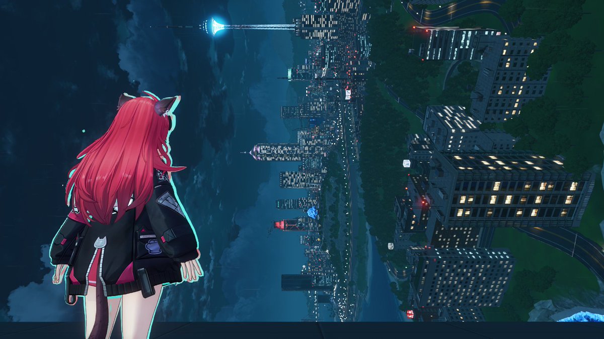 naokineeee's tweet photo. View from the tallest (that I can find) building on the inaccessible area on the right side of the map.
#NTE #NevernessToEverness https://t.co/1PswtiooiO