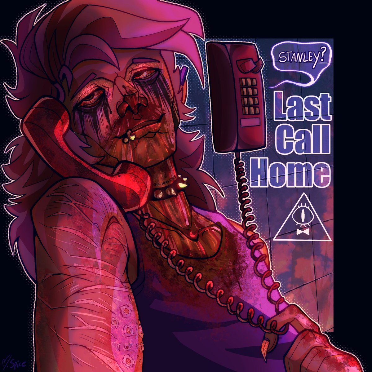 MickOnTheSide's tweet photo. TW: Blood, SH, vomit, and stuff 
More of my Rockstar Stanley AU!
(Drawn January 6th, 2025) https://t.co/K0QdSrkQut