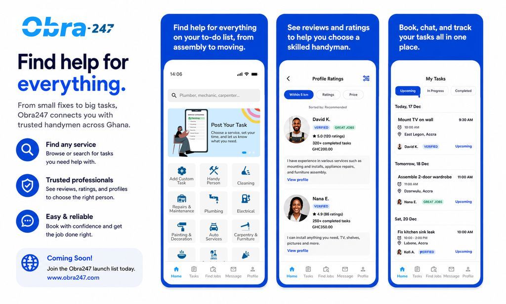 obra247app's tweet photo. Need help with something at home? 🏠

From quick fixes to everyday tasks, Obra247 makes it easy to find trusted help for  everything all in one place.

Join the launch list 👉 https://t.co/tbMjysD38a https://t.co/WY7VpG3XD8