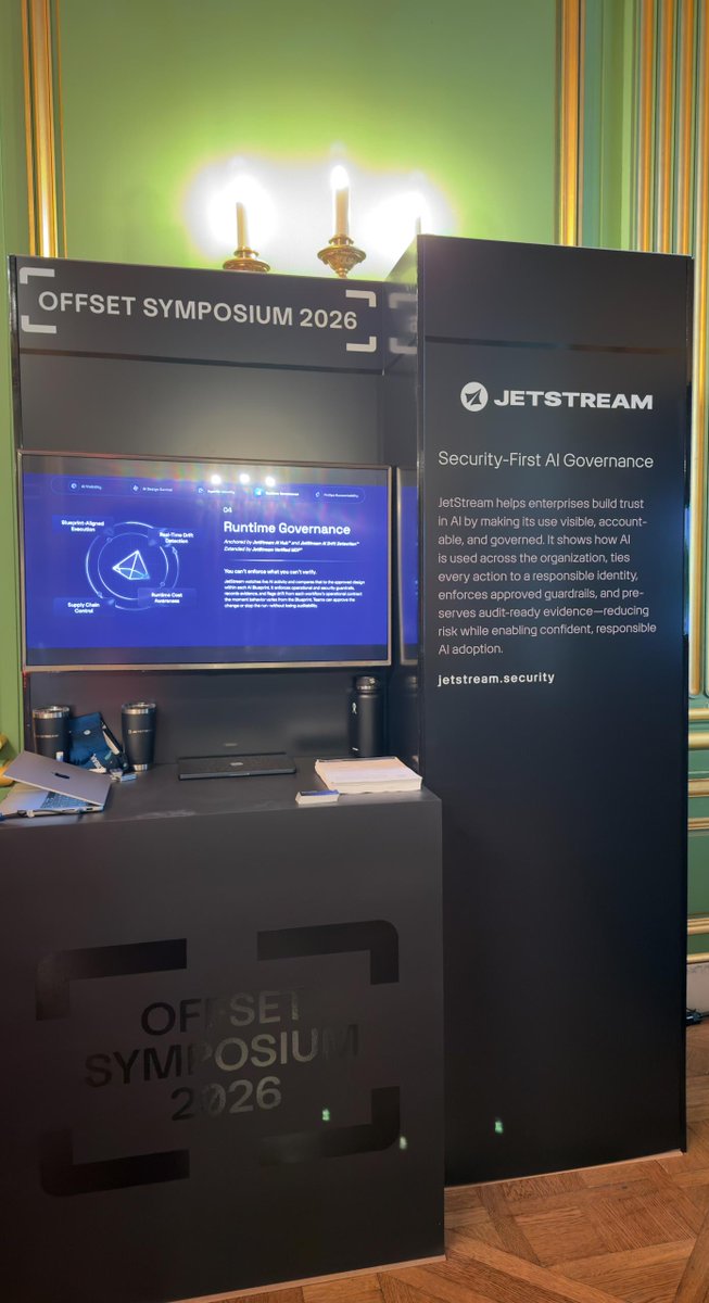 jetstream_sec's tweet photo. That's a wrap!

Offset Symposium 2026 filled Mellon Auditorium with the people responsible for getting software into mission environments. Government leaders, operators, builders, and investors, all focused on the same problem: capability that's built but not yet deployed.

The theme this year was "The Time is Now." After a day on the Customer Gallery floor, it's hard to argue otherwise.

Thanks to Second Front for having us.

Paul Loeffler and Mike McGrail represented JetStream on the floor.

#OFFSET26 #AIGovernance #defensetech