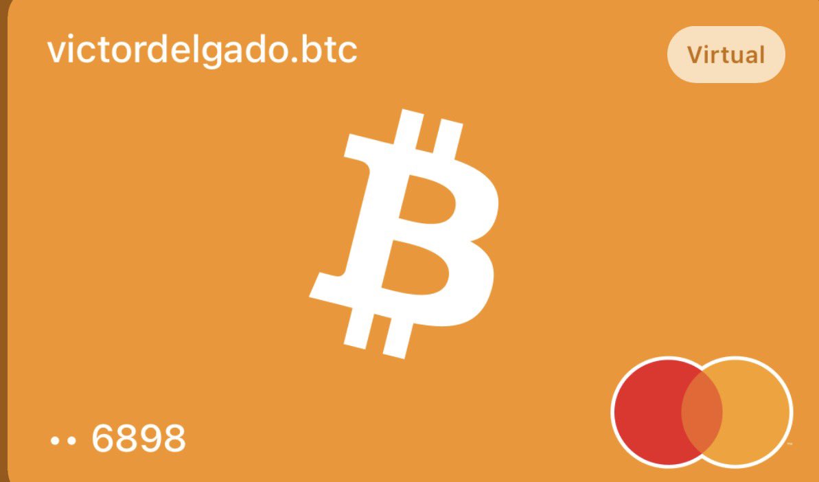 CryptoNuggets01's tweet photo. Coolest virtual card @Revolut 😉

(Anyone can send some sats to victordelgado.btc 😇) https://t.co/MancTYlRdV