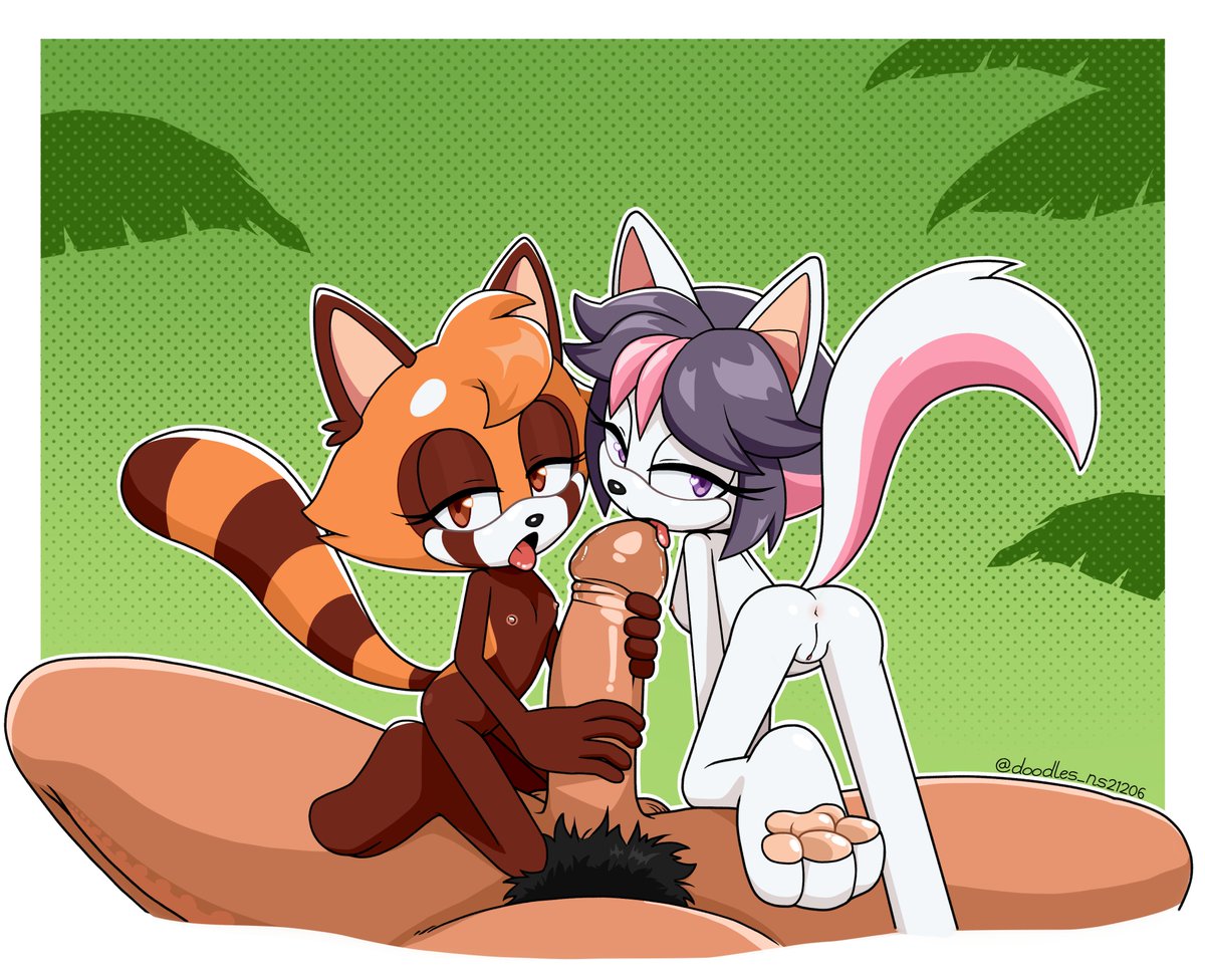 doodles_ns21206's tweet photo. The girls are all in for a "Jungle Joyride"~ 🌴🍑🍆

Borrowed @HiMoonCake 's Li for some fun actvities~ 😗 https://t.co/S3ni46YfiM